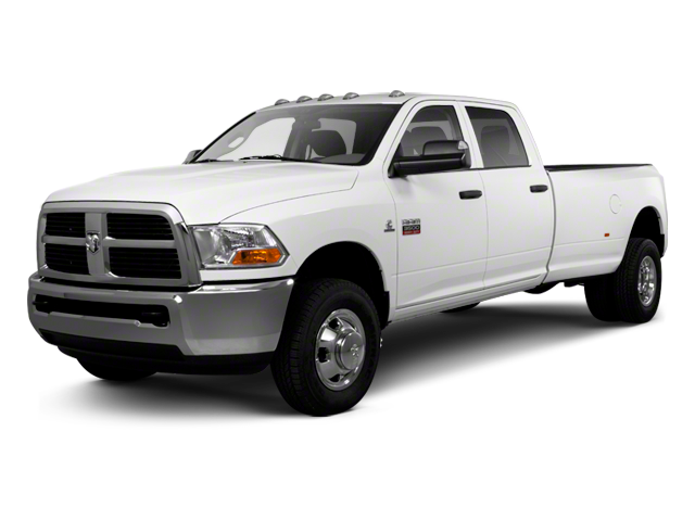 2012 RAM 3500 Laramie in Bright Silver Metallic Clearcoat — front three-quarter view