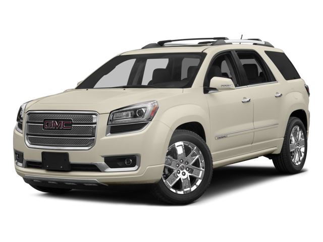 2015 GMC Acadia Denali in Iridium Metallic — front three-quarter view