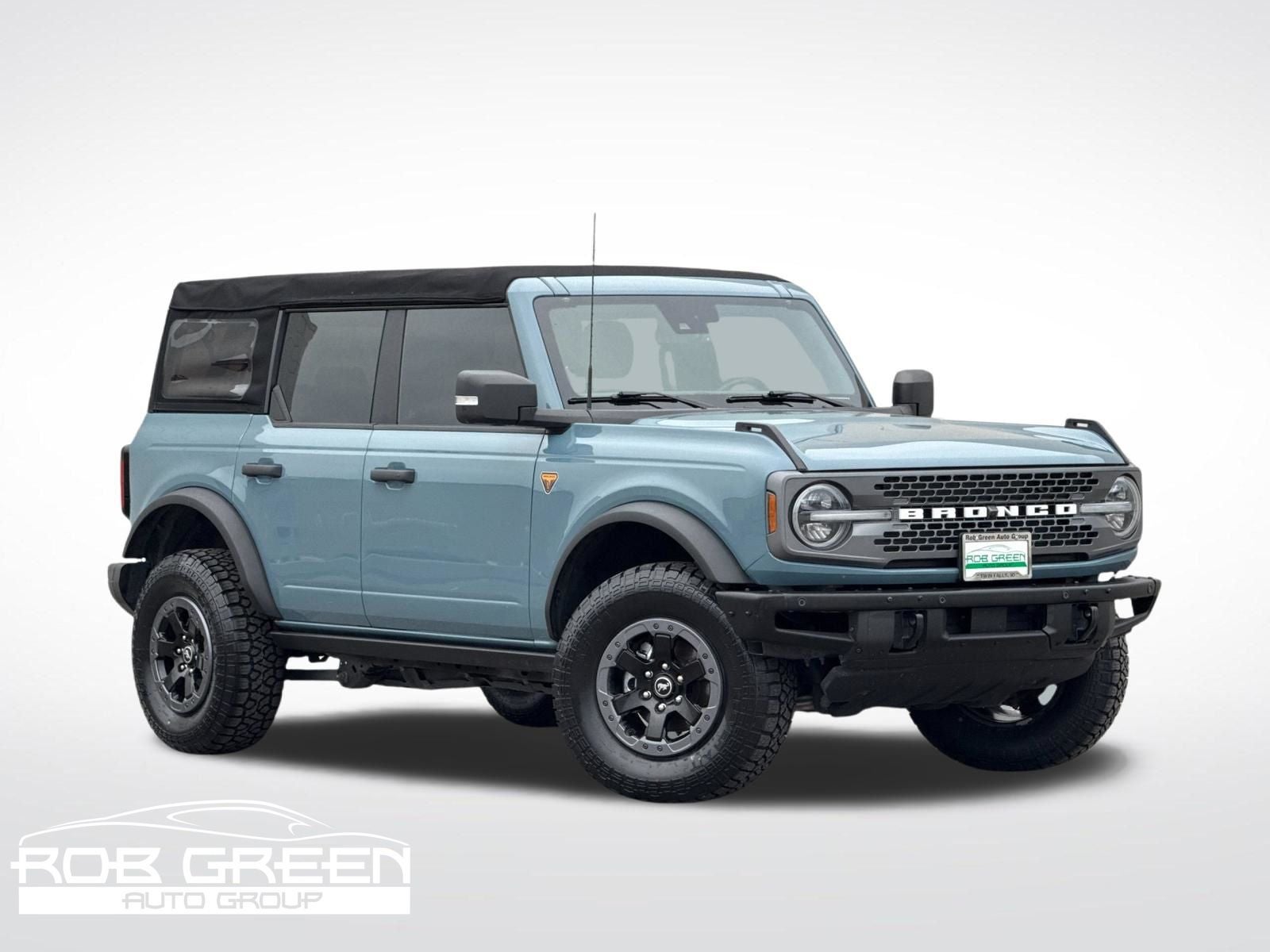 2021 Ford Bronco Badlands in Area 51 — front three-quarter view