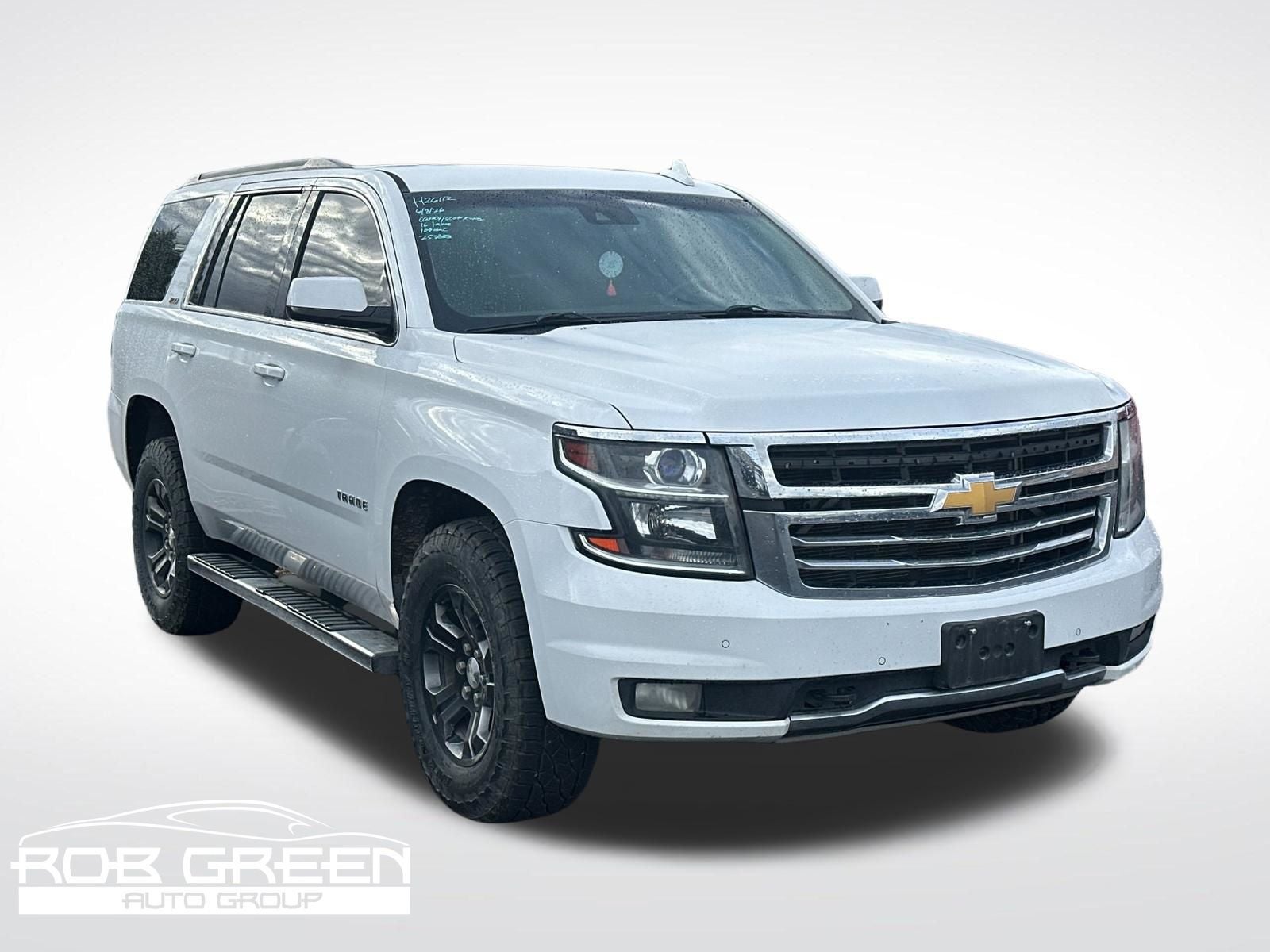 2016 Chevrolet Tahoe LT Z71 in Summit White — front three-quarter view