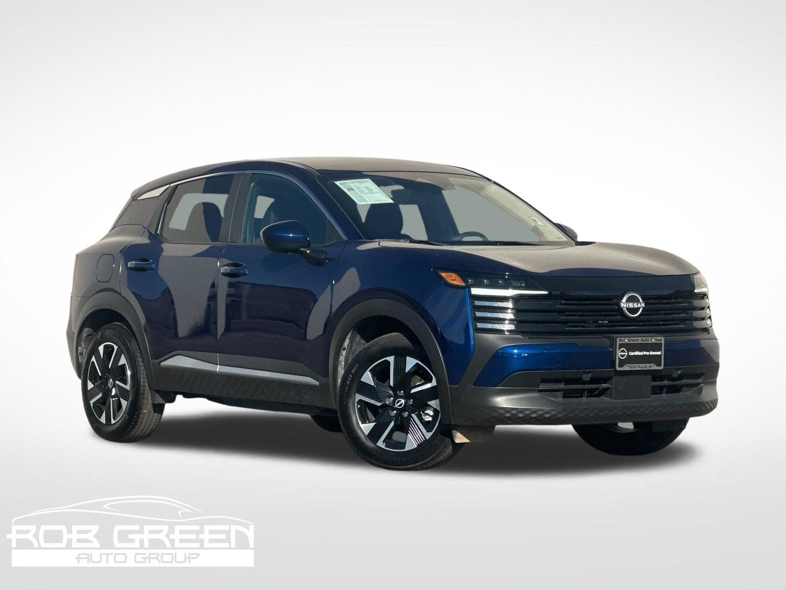 2025 Nissan Kicks SV in Deep Blue Pearl — front three-quarter view