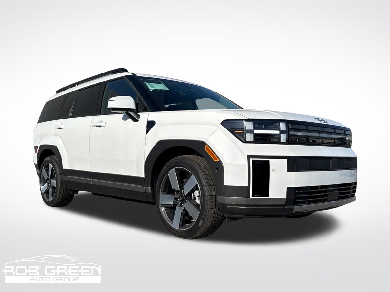 2026 Hyundai SANTA FE HYBRID Limited in Serenity White — front three-quarter view