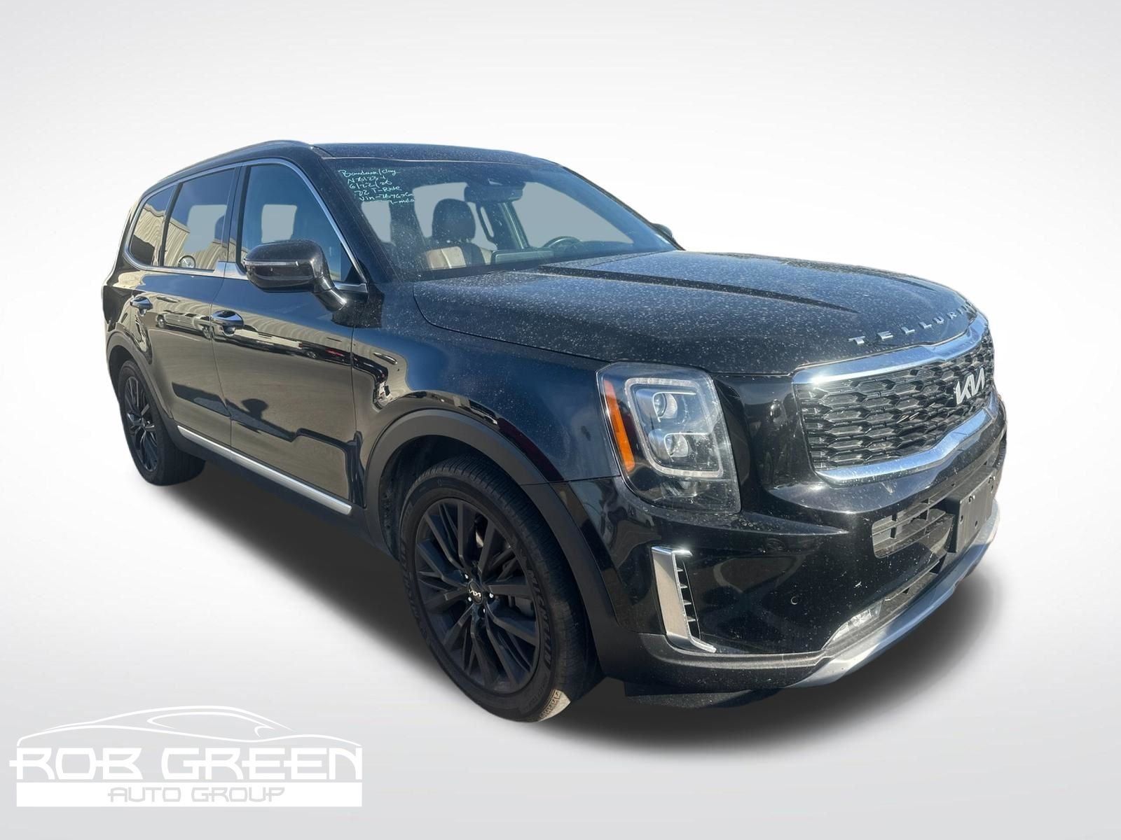2022 Kia Telluride SX in Black Copper — front three-quarter view