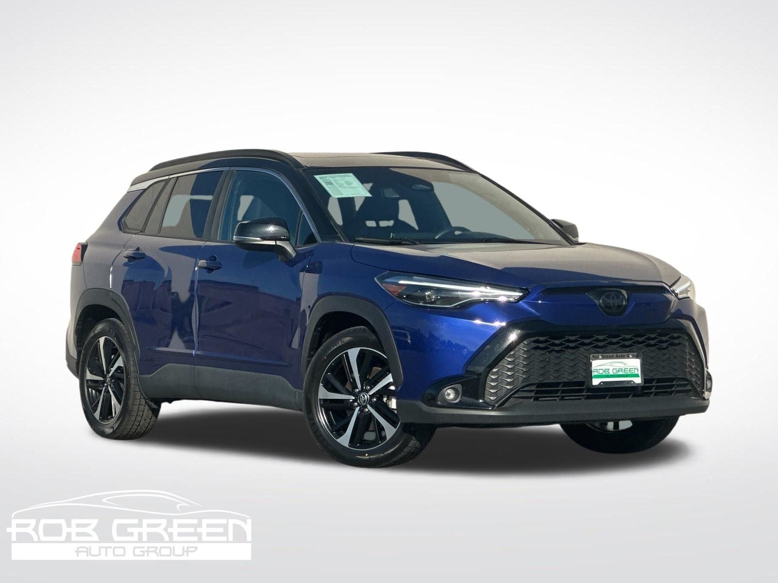 2024 Toyota Corolla Cross Hybrid XSE in Jet Black — front three-quarter view