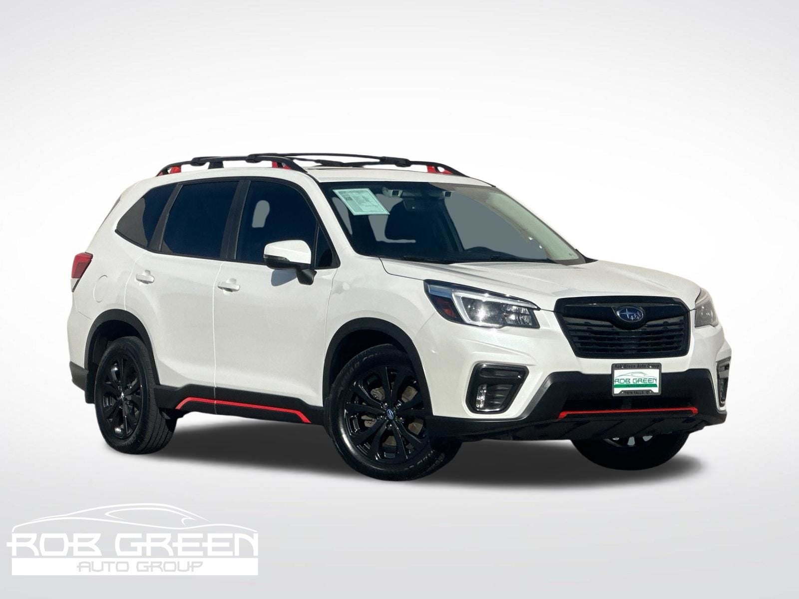 2021 Subaru Forester Sport in Crystal White Pearl — front three-quarter view