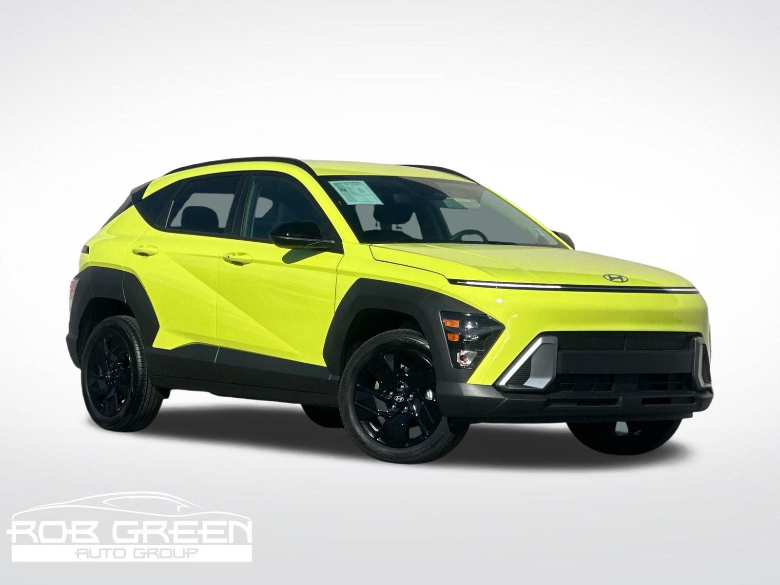 2026 Hyundai KONA SEL Sport in Neoteric Yellow — front three-quarter view